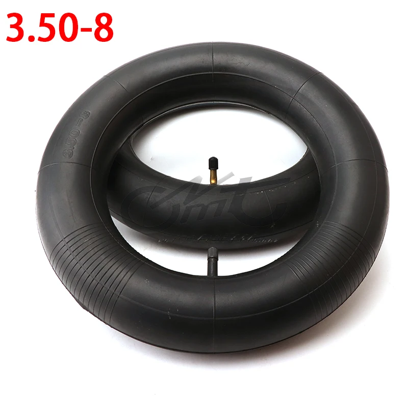 

3.50" X8" 3.50-8 3.5-8 3.50/8 black rubber tire inner tube straight/elbow valve stem