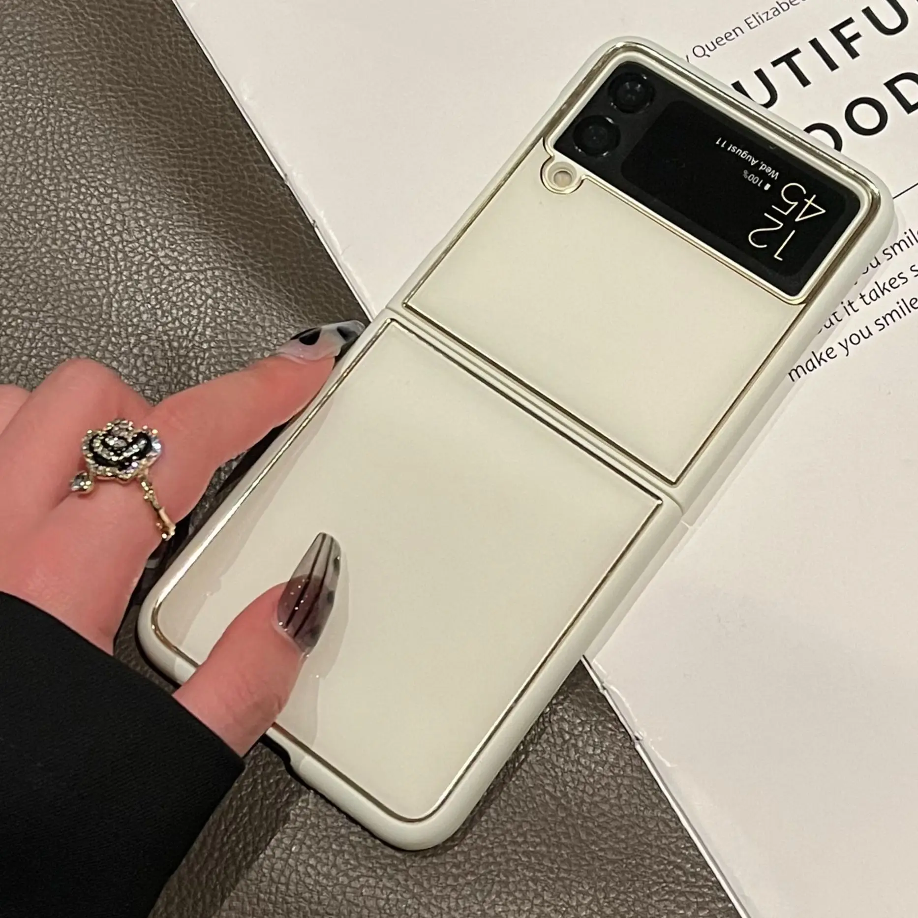 Najtaniej Z Flip 3 Etui Do Samsung Galaxy Z Flip 3 5G Shell ZFlip3 Z Flip3 ZFlip PC Poszycie Akrylowe Etui Na Telefon Do Galaxy Z Flip 3 Etui