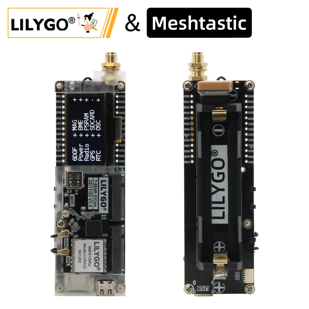 

Meshtastic T-BeamSUPREME ESP32-S3 Development Board LoRa Module 433MHz 868MHz 915MHz GPS U-blox L76K WiFi Bluetooth OLED