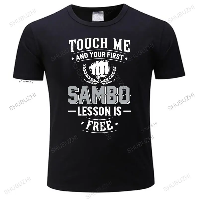 

Fashion Hot sale 100% cotton Sambo T Shirt Your First Lesson Free Tee shirt cotton tshirt men summer fashion t-shirt euro size