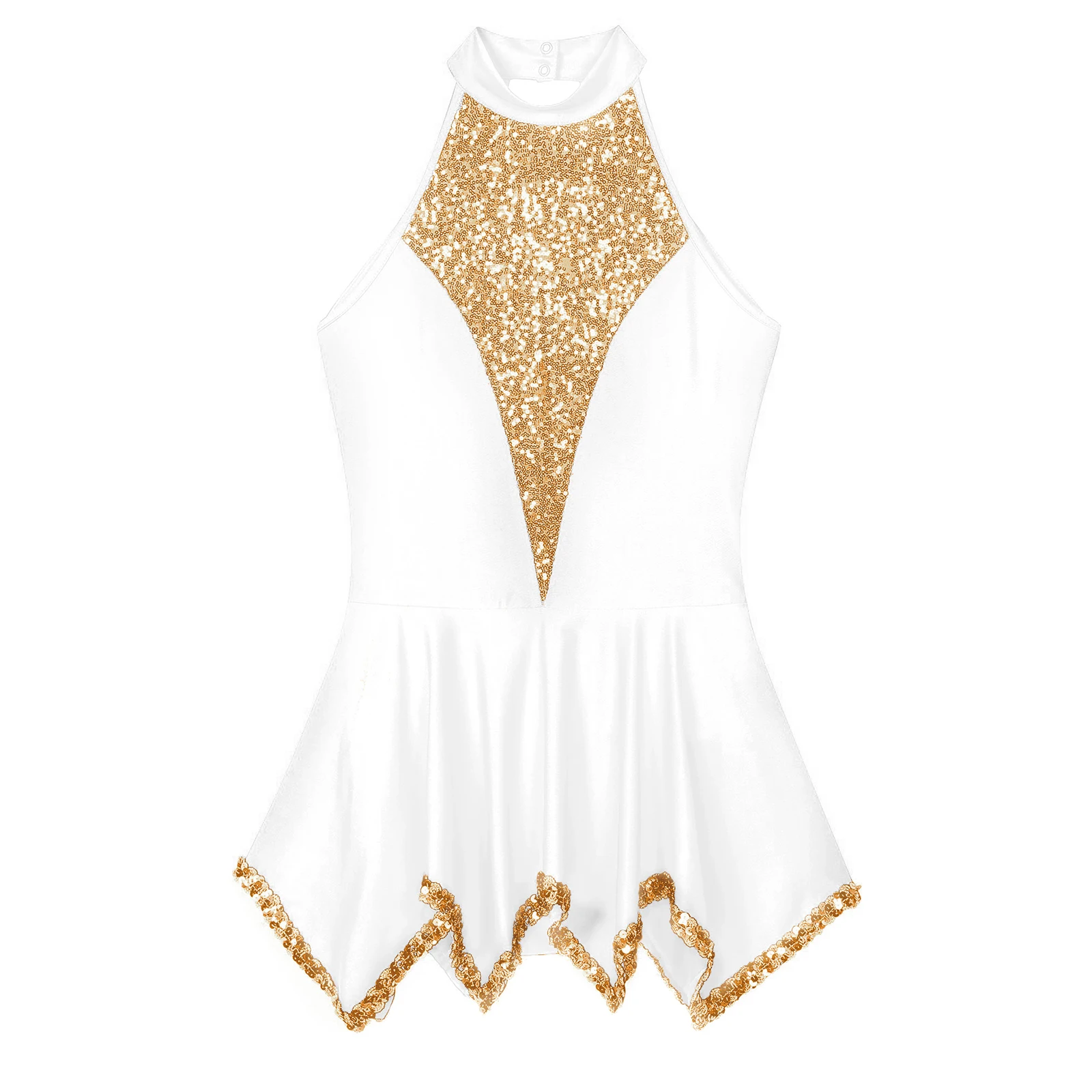 Женское балетное платье-пачка без рукавов с блестками