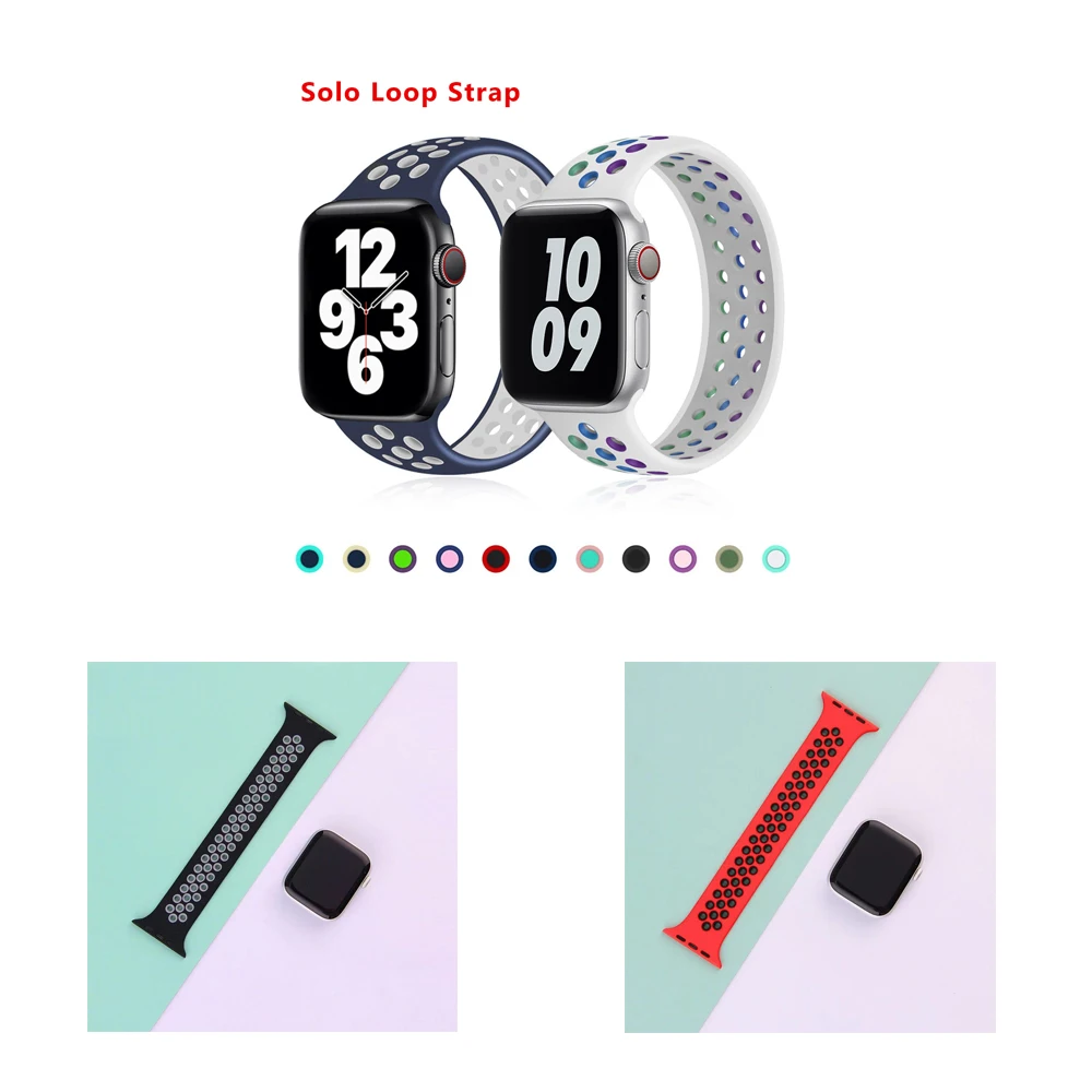 

Ремешок силиконовый для Apple Watch band 44 мм 40 мм 38 мм 42 мм