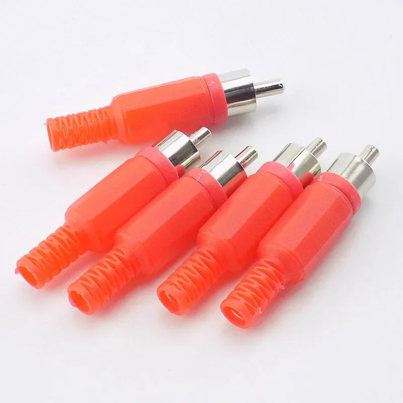 Черный Красный RCA Пластиковый Разъем Адаптер Припой Аудио Видео Ручка Стерео