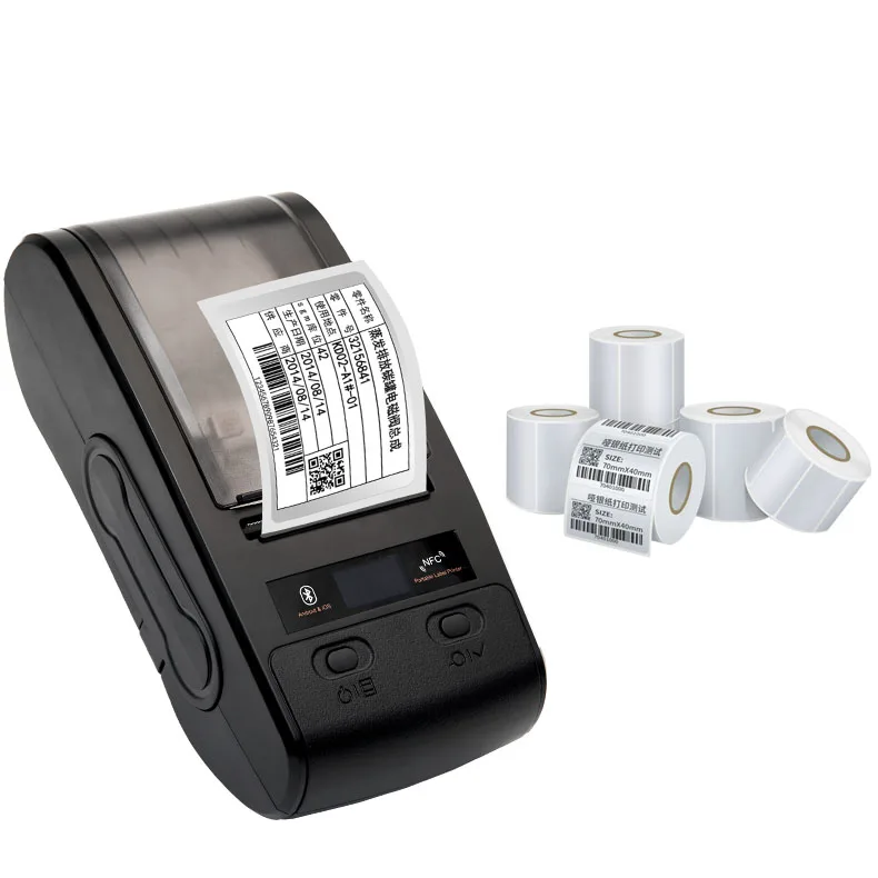 

DeTong DT60S 2 Inch Portable Thermal Transfer Printer Android IOS Asset Tag Label