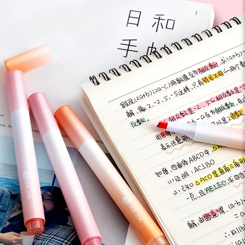 Cute Colors Pastel Highlighters Mark Pen For Bullet Journal 