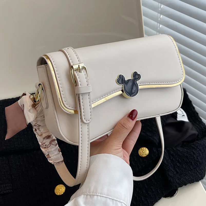 

2022 New Women's Bags Scarf Shoulder Strap Crossbody Bags Square Flap Women Shoulder Bag Solid Pu Leather Handbags With Lock