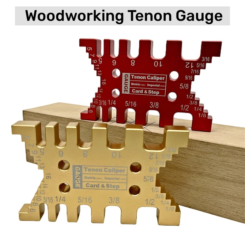 

Woodworking Tenon Gauge Caliper Height Gauge Metric/Inch Tenon Cutter For Saw Router Table Machine DIY Carpentry Measuring Tool