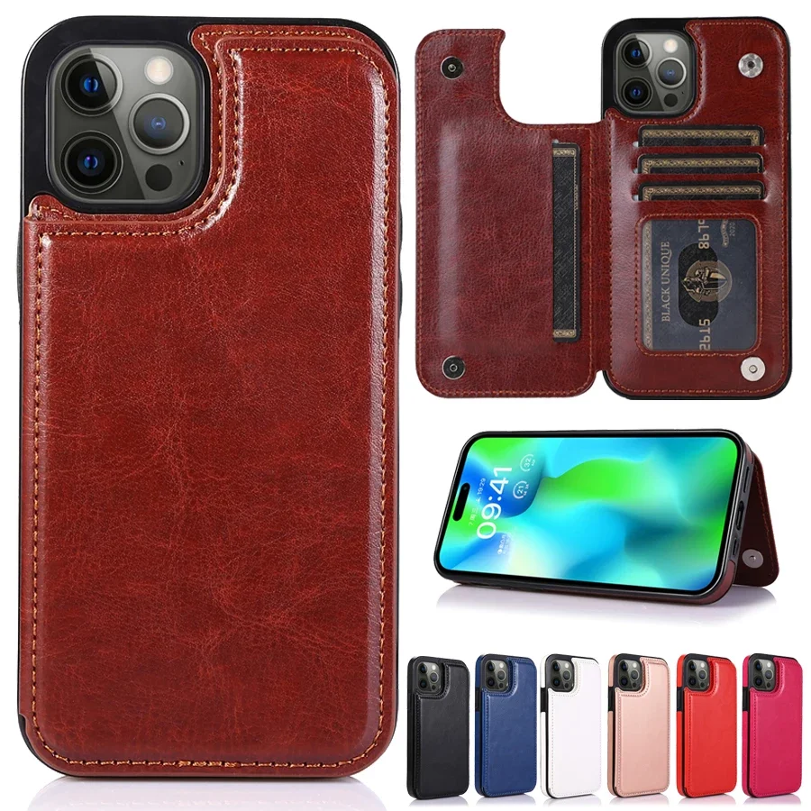 Чехол-книжка из искусственной кожи в стиле ретро для iPhone 14 13 12 11 Pro Max SE 2022 2020 X XR XS 8 7