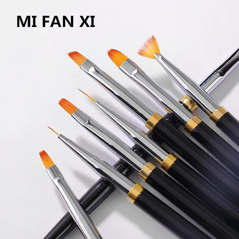 

8Style Nail Brush For Manicure Gel Brush Liner Nail Art Drawing Brush Acrylic Liquid Powder Carving Gel Brushes Painting Tools