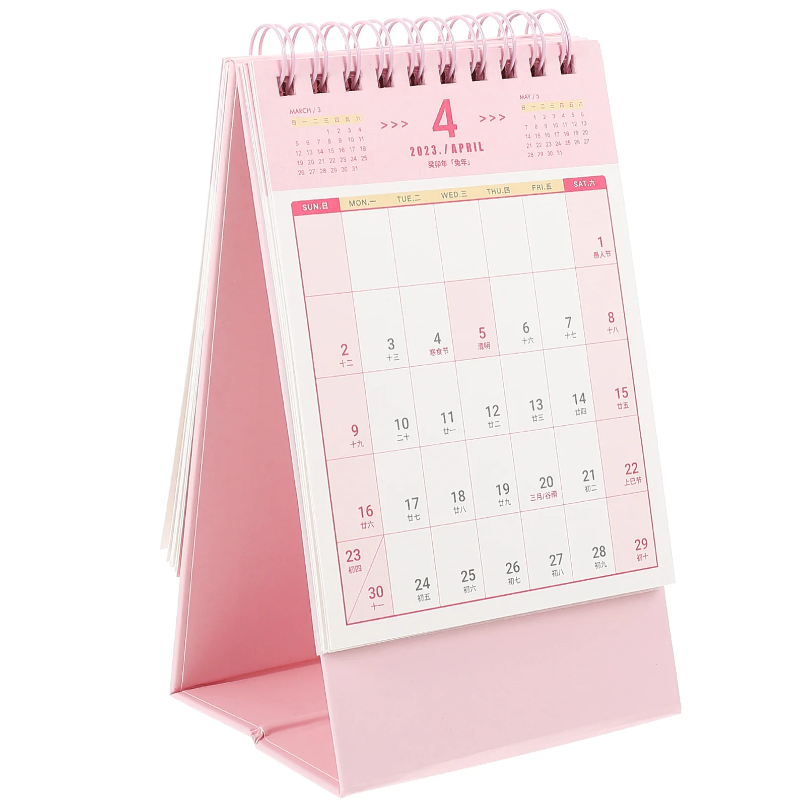 

Calendar Desk Desktop Standing Planner Monthly Mini Small Table 2023 Schedule Calendars Pad Tabletop Paperstand Daily Year