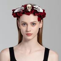 New Fabric Flower Headband Simulation Skull Ghost Hand Halloween Party Party Exaggerated Personality Headband Hair Accessories