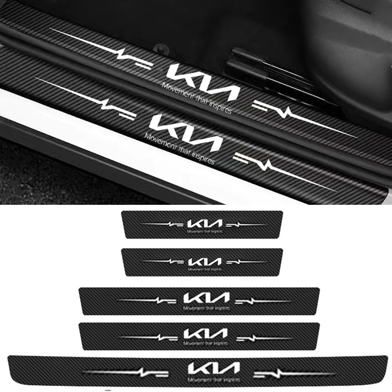 Наклейки на порог двери автомобиля защитная полоса для KIA KX3 Ceed Picanto K7 Sportage K5 Sorento