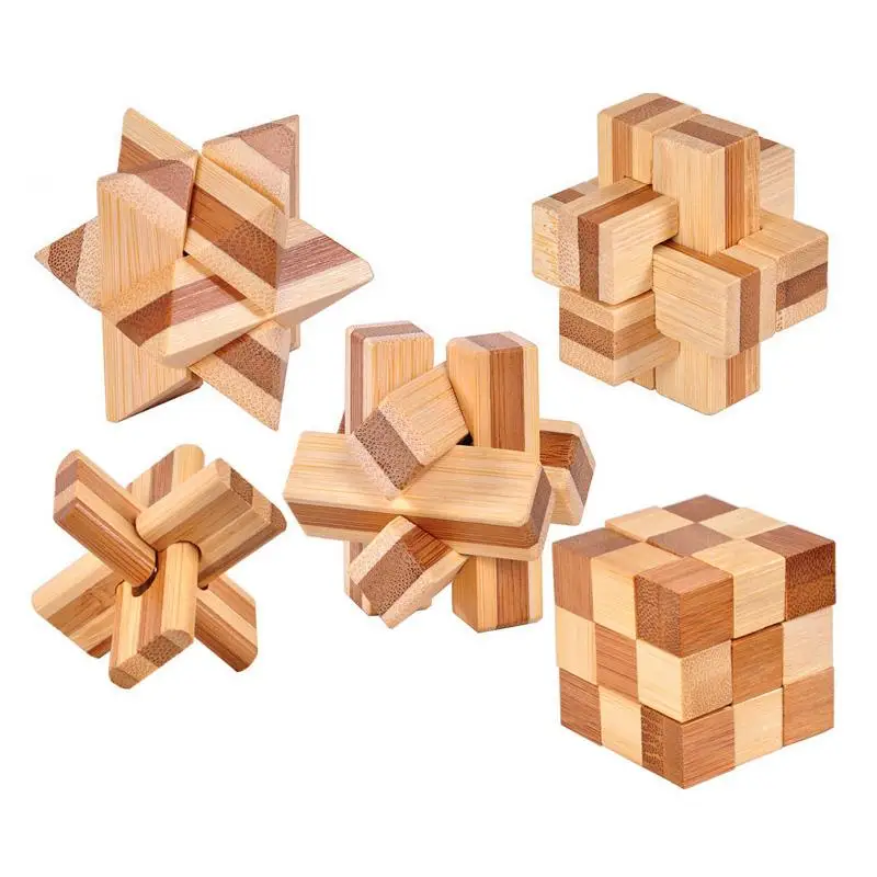 

Kong Ming Luban Lock Kids Children 3D Handmade Wooden Toy Adult Intellectual Brain Teaser Game Puzzle Educational Toys