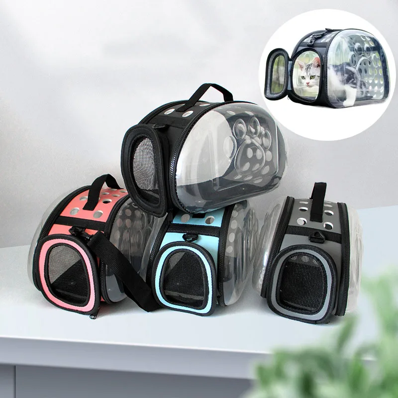 

New Travel Portable Pet Bag Cat Carriers Bags Breathable Pink Folding Puppy Outdoor Small Dog Shoulder Bag Cats Carrying case