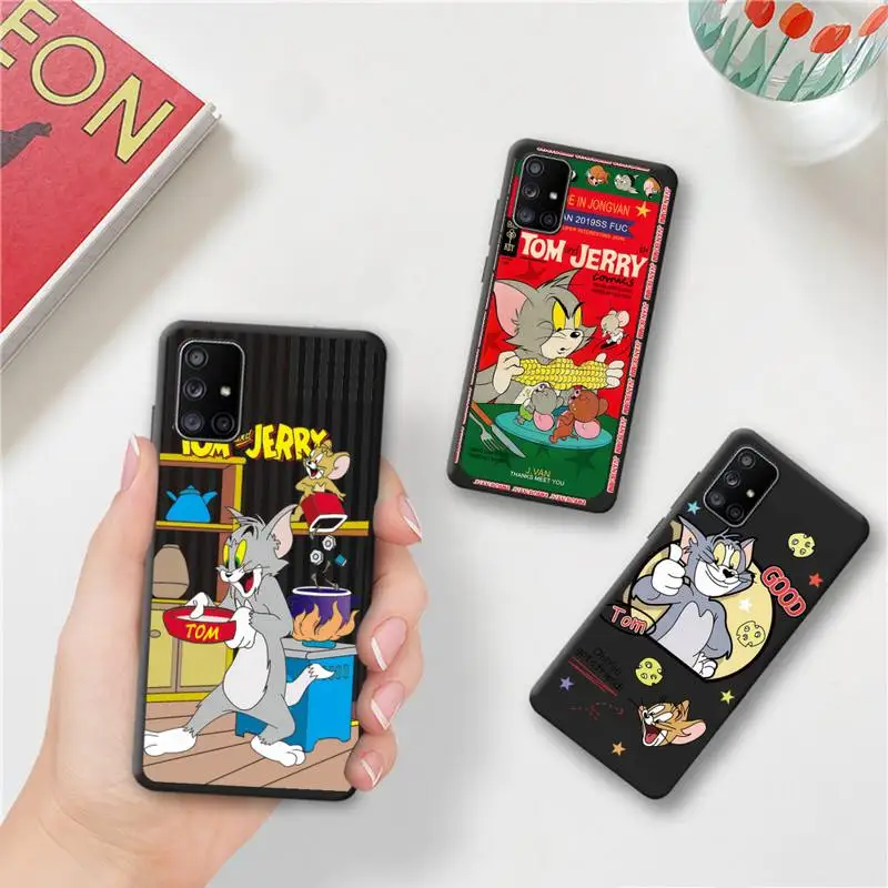 

Cute cartoon cat tom and jerry Phone Case For Samsung Galaxy A52 A21S A02S A12 A31 A81 A10 A30 A32 A50 A80 A71 A51 5G