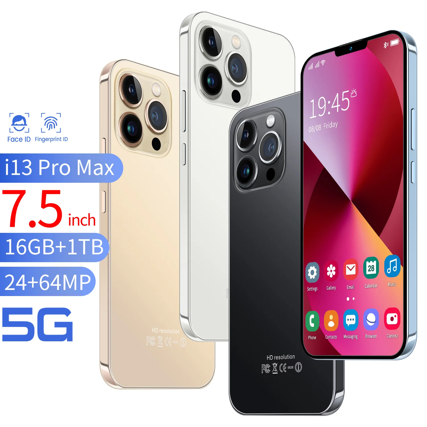 

Оригинальный смартфон I13 Pro Max, 7,5 дюйма, 16 ГБ + ТБ, 5800 мач