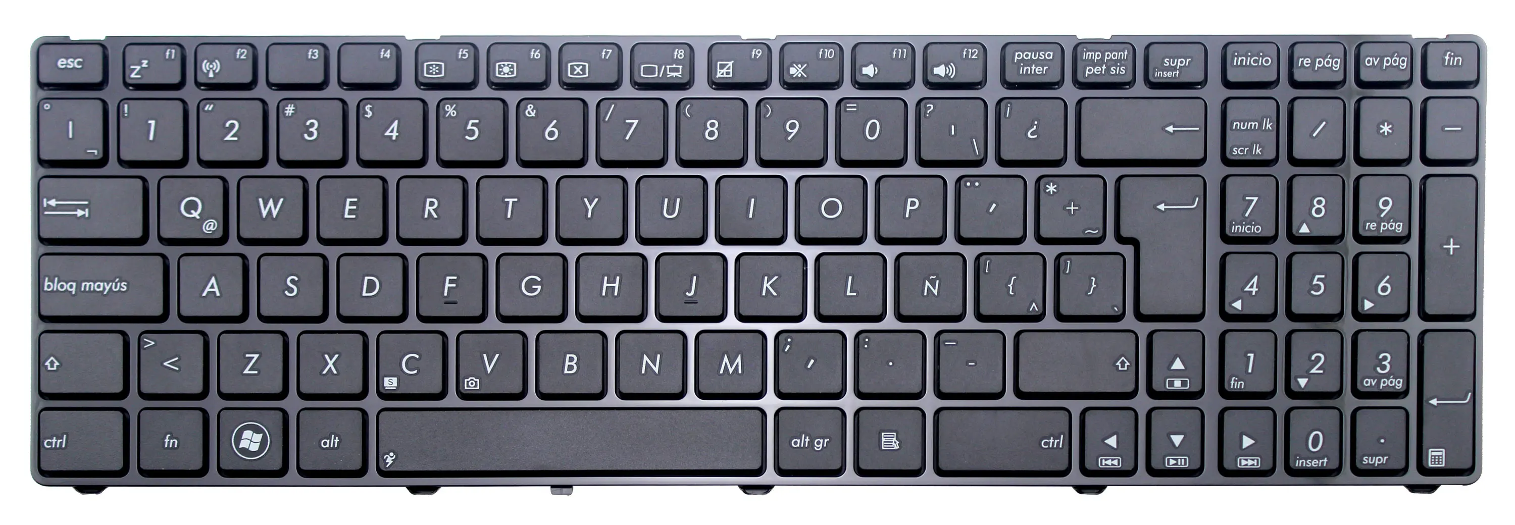 Новая Черная испанская клавиатура с испанской раскладкой LA для ASUS G53 G53SX G60 G60J G60JX