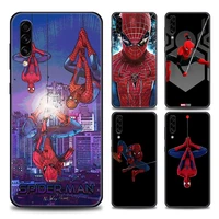 luxury phone case for samsung a10 a20 a30 a30s a40 a50 a60 a70 a80 a90 5g a7 a8 2018 case silicone cover marvel spiderman hero