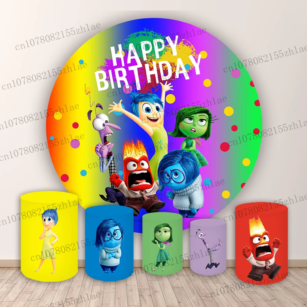 Внутри день рождения вечеринка фотофон детский душ фон для фотосъемки круглые и