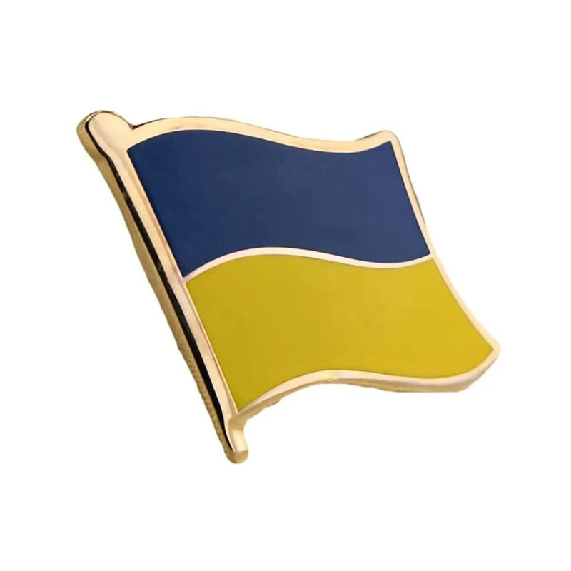 

Ukrainian Flag Brooch Enamel Pin Backpack Lapel Hat Pin Jacket Cartoon Brooches Fashion Jewelry Gift for Women Men