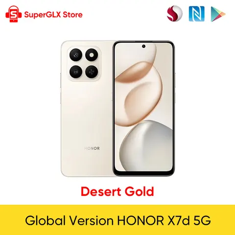 2025 Новый смартфон HONOR X7d 5G Snapdragon 6s Gen 3 6,77 дюйма TFT ЖК-экран AI камера 6500 мАч Поддержка быстрой зарядки 35 Вт IP65