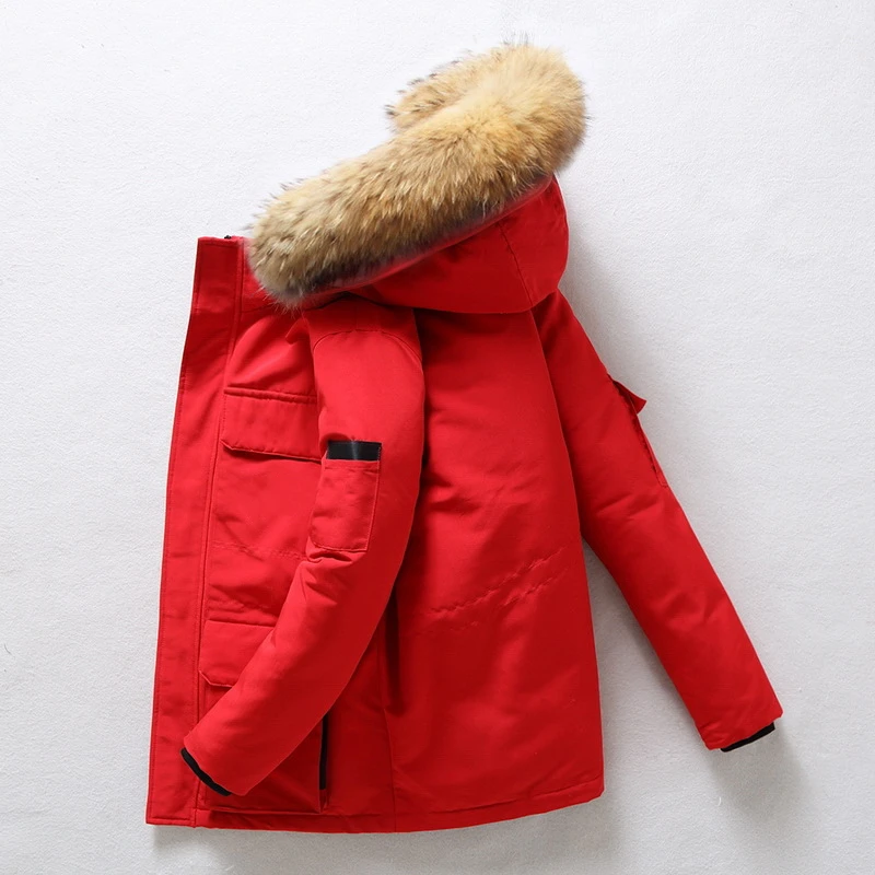Fashion Men White Duck Down Jackets For Couples Zipper Hooded Parkas Outerwears Winter Thicken Casual Luxury Brand Puffer Coats
