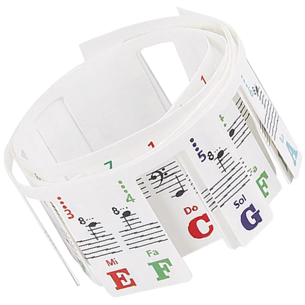 

Music Note Learning Stickers Piano Key Accessory Accessories Parts Pvc Professional Keyboard Strips Child