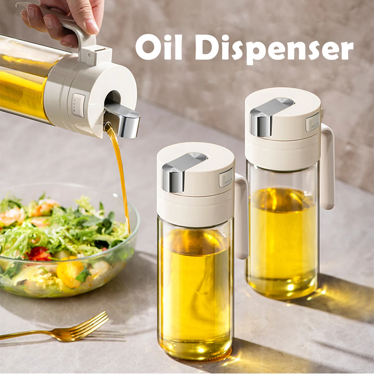 Экологичная стеклянная бутылка для масла кухни WMMO 550 мл с одной сенсорной ручкой