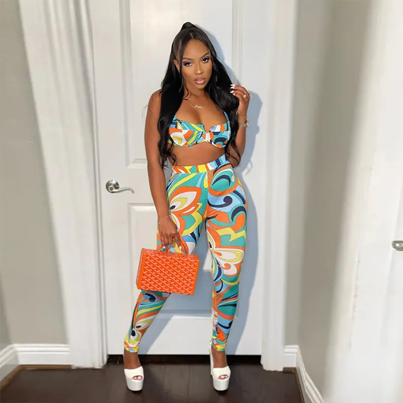 

Женская одежда для йоги с разноцветным принтом, одежда для фитнеса, комплект спортивного костюма для тренажерного зала, укороченный топ, сп...