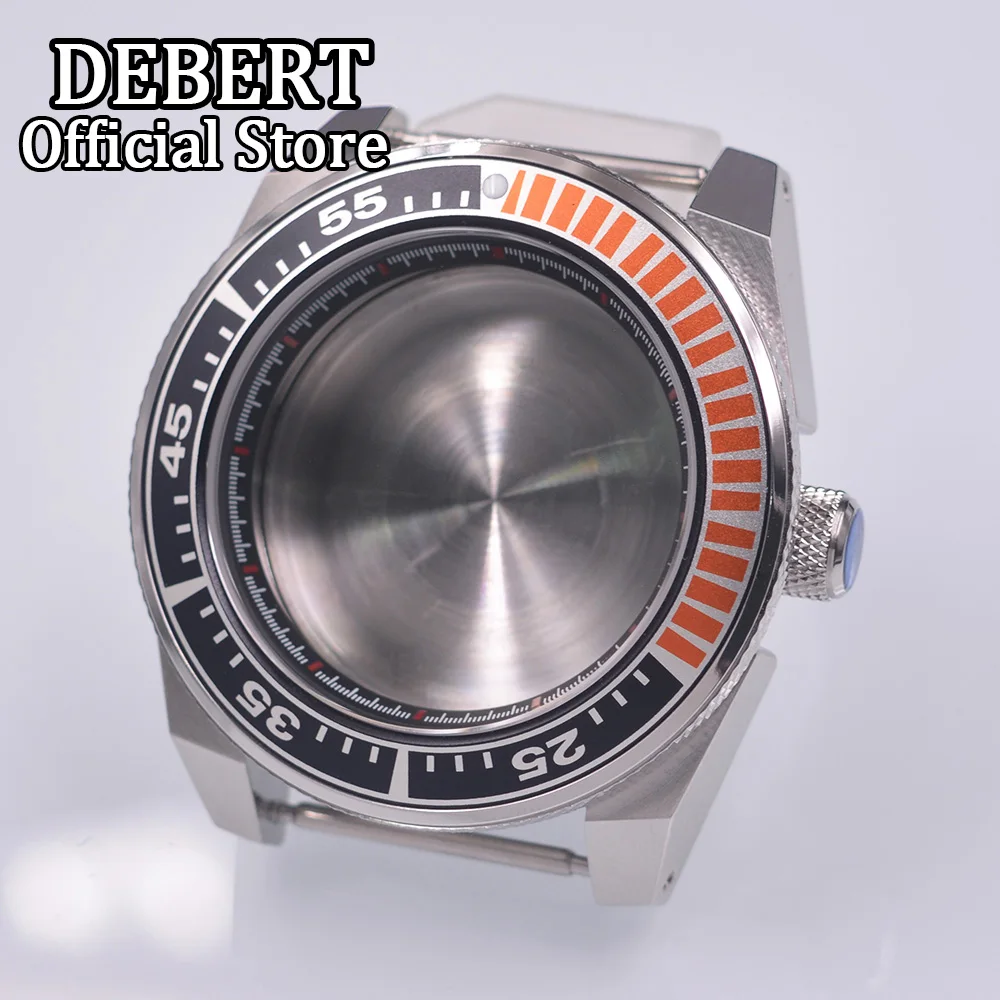 

DEBERT NH35 Case 43mm Watch Men's Steel Case Fits Seiko NH35 NH36 Automatic Movement Case Stainless Steel Case Watch Accessories