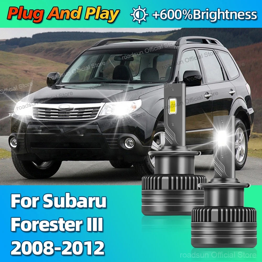 2 шт. светодиодные фары HID D2S лампы Canbus автомобильный свет 30000LM яркие для Subaru Forester III