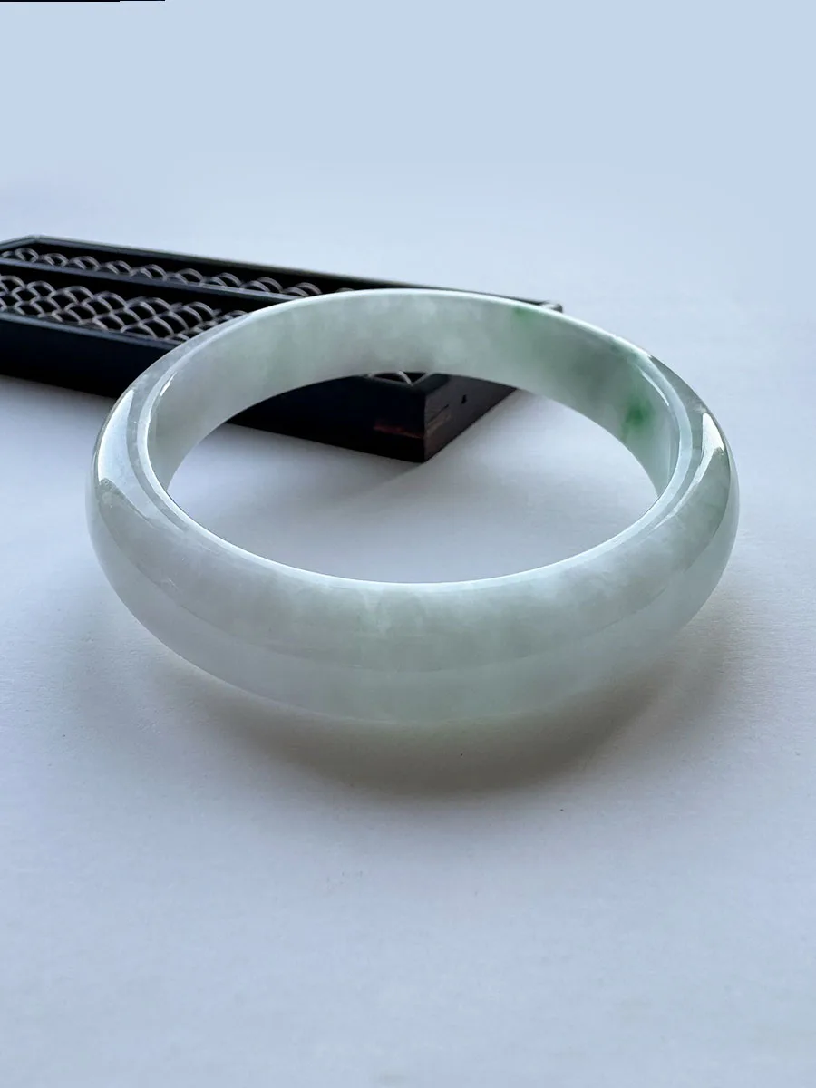 Браслет из натурального нефрита с нефритовым лесом большое кольцо рот 66 ледяное