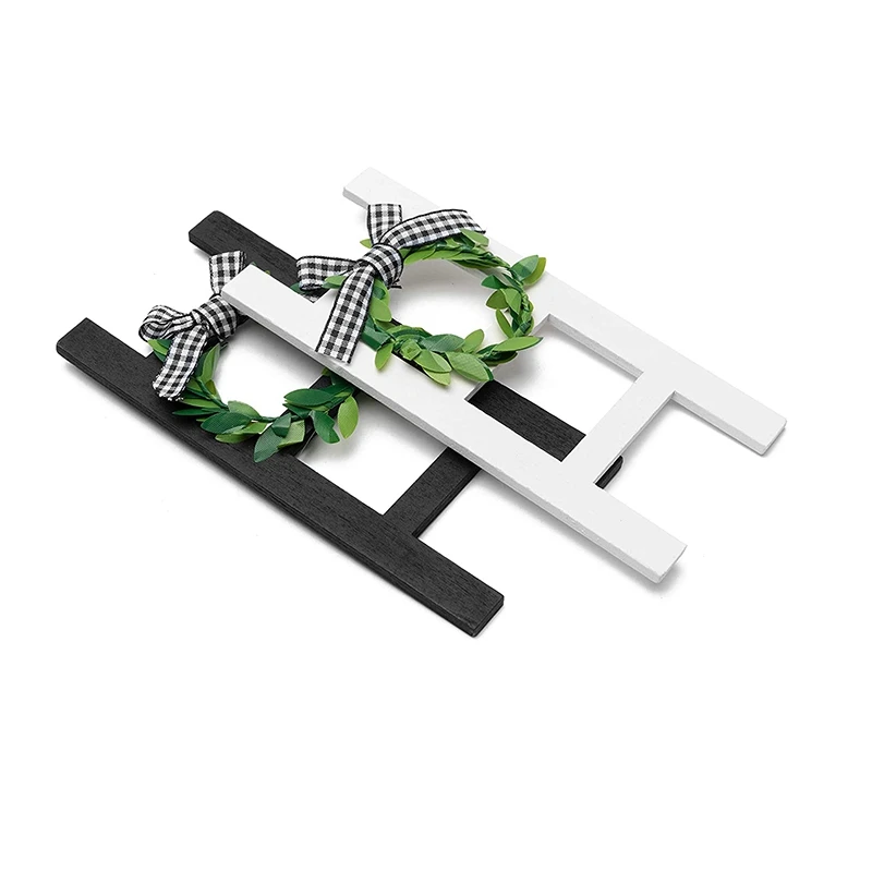 

2 шт., Деревянные Подносы для лестницы, в черно-белую клетку