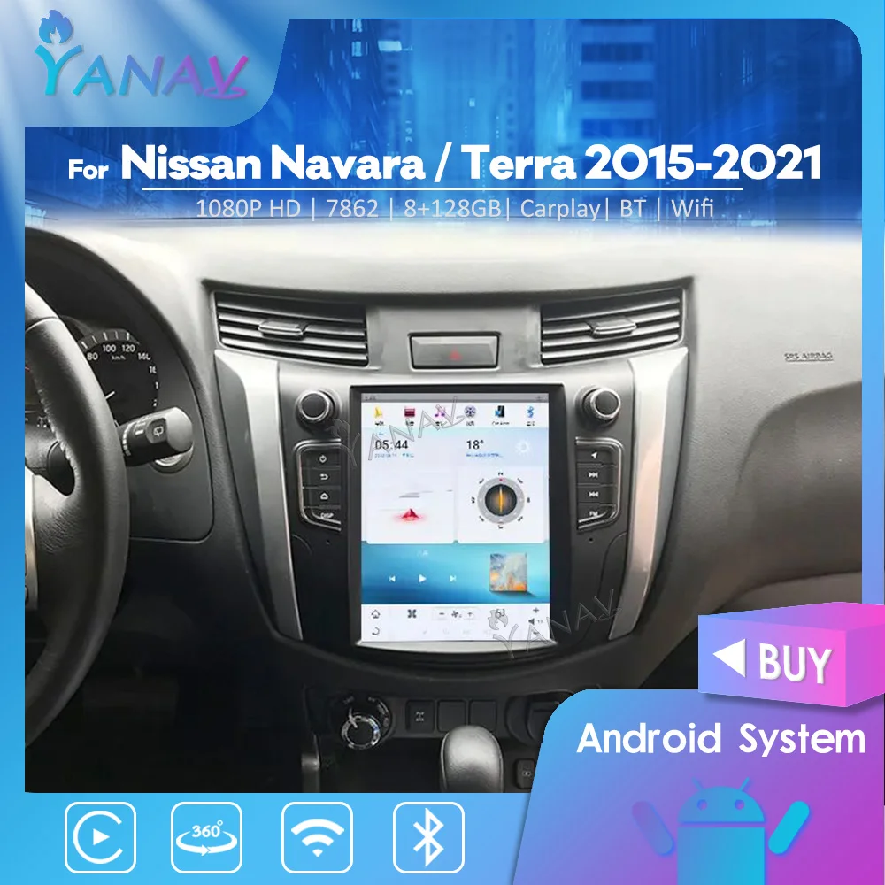 

Автомагнитола на Android для Nissan Navara 2015-2021, для Nissan Terra 2018-2020, мультимедийный плеер с GPS-навигацией, Автомагнитола для Carplay