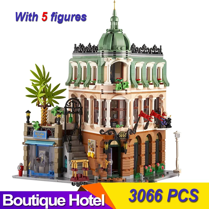 

In Stock 3066Pcs Moc 10297 Boutique Hotel Home Set Model Building Blocks Bricks Educational Toys for Boy Kids Christmas Gifts