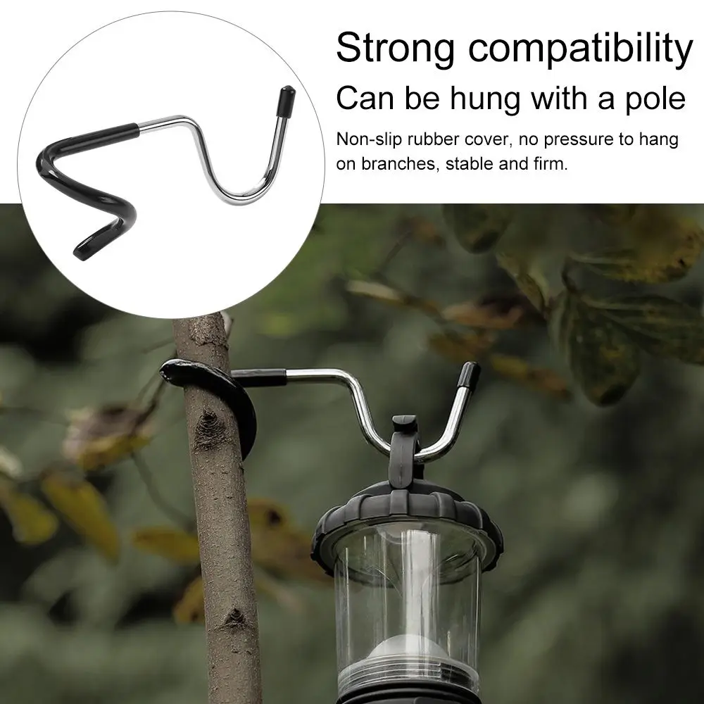 

1/3Pcs Portable Outdoor Universal Non-slip Hangers Hooks Light Stand Storage Hook Camping Tools