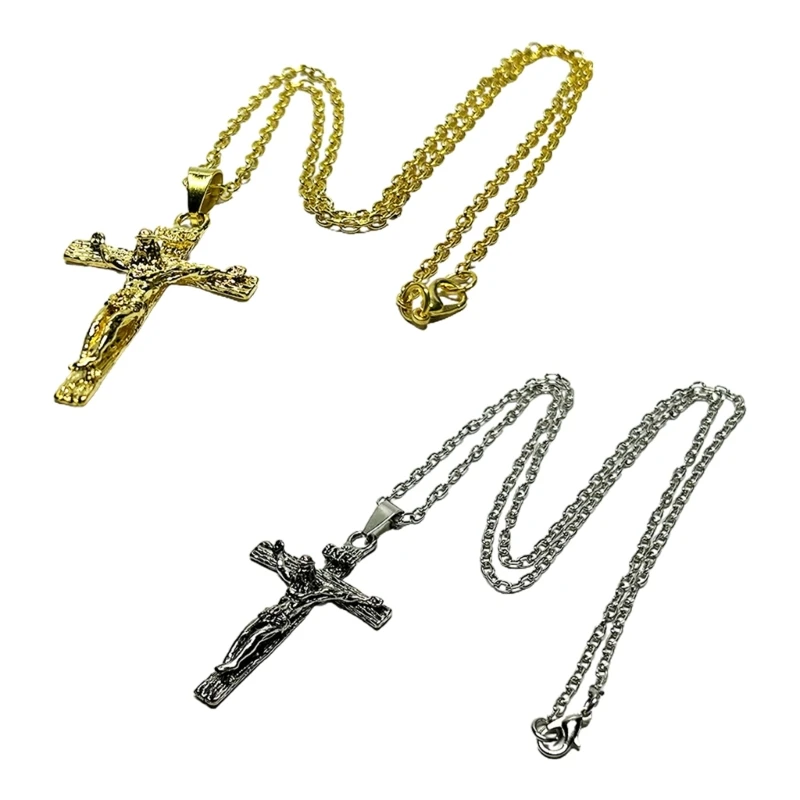 

Cross Sweater Necklaces Zinc Alloy Art Necklaces Pendant Ornaments Supplies for Children Girl Birthday Festival Present
