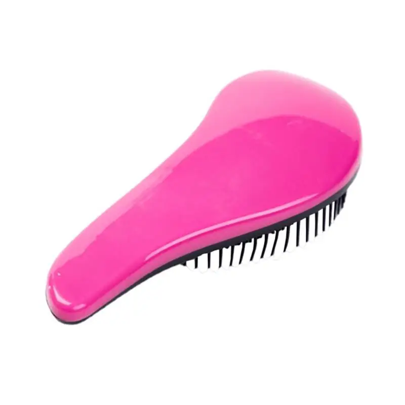 

Anti-static Hair Brush Handle Tangle Detangling Comb Shower Electroplate Massage Comb Salon Hair Styling Tool