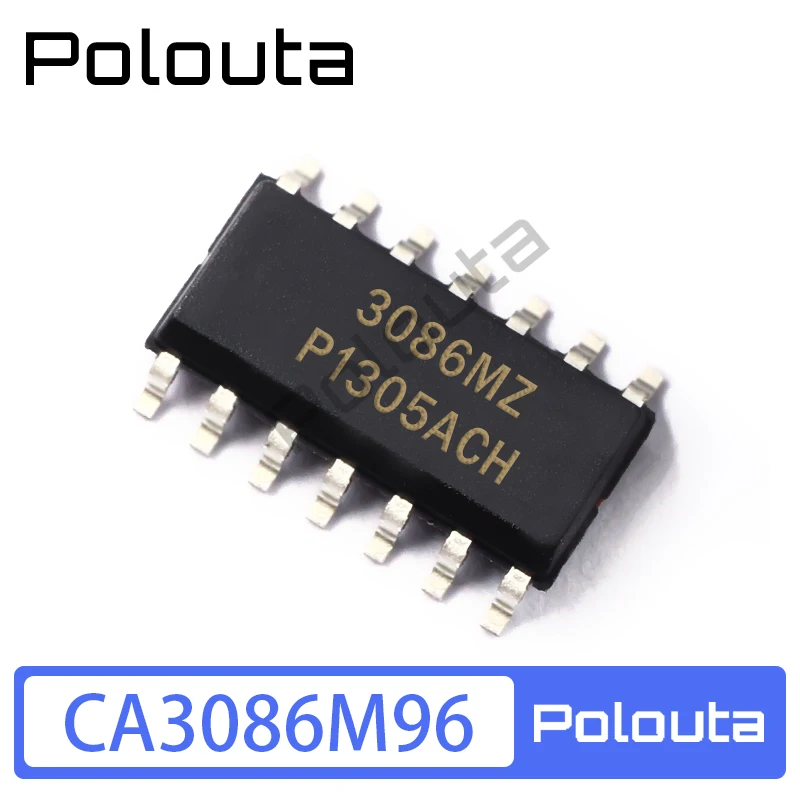 

5 Pcs/Set Polouta CA3086M96 CA3086 SOP-14 SMD Package General NPN Transistor Array Chip Electronic Components
