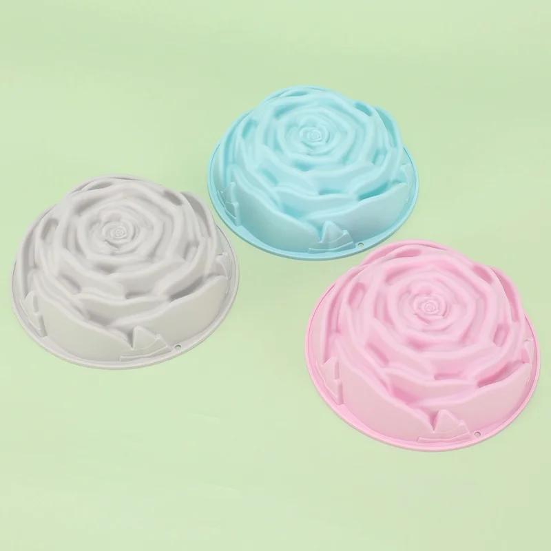3D Цветочный поднос для выпечки силиконовые формы торта форма пиццы мусса большая