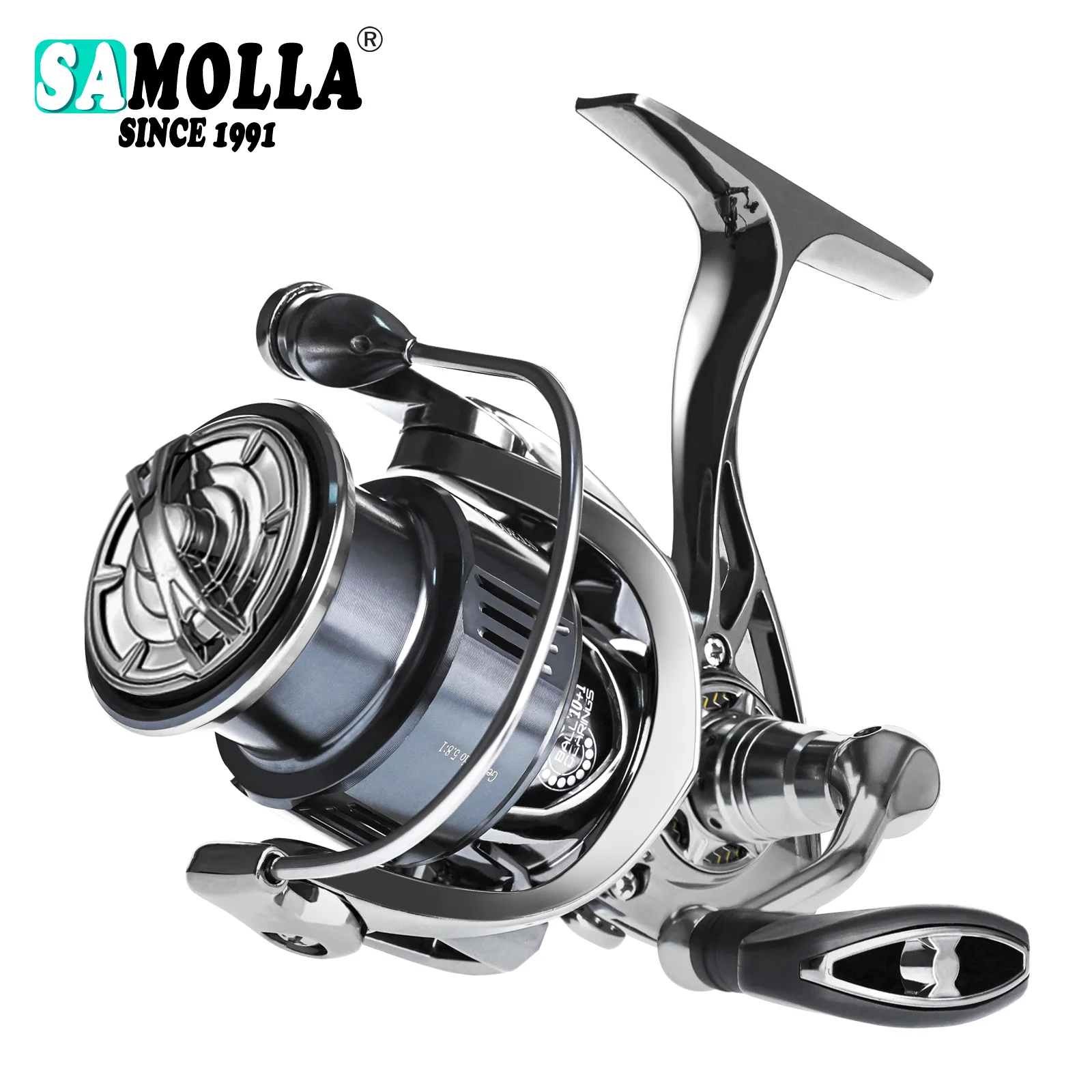 

2023 Fishing Reel Spinning Coil Super Light 10+1BB Stainless Steel Bearing 5.8:1 Sea Saltwater Waterproof Tackle For Bass Pike