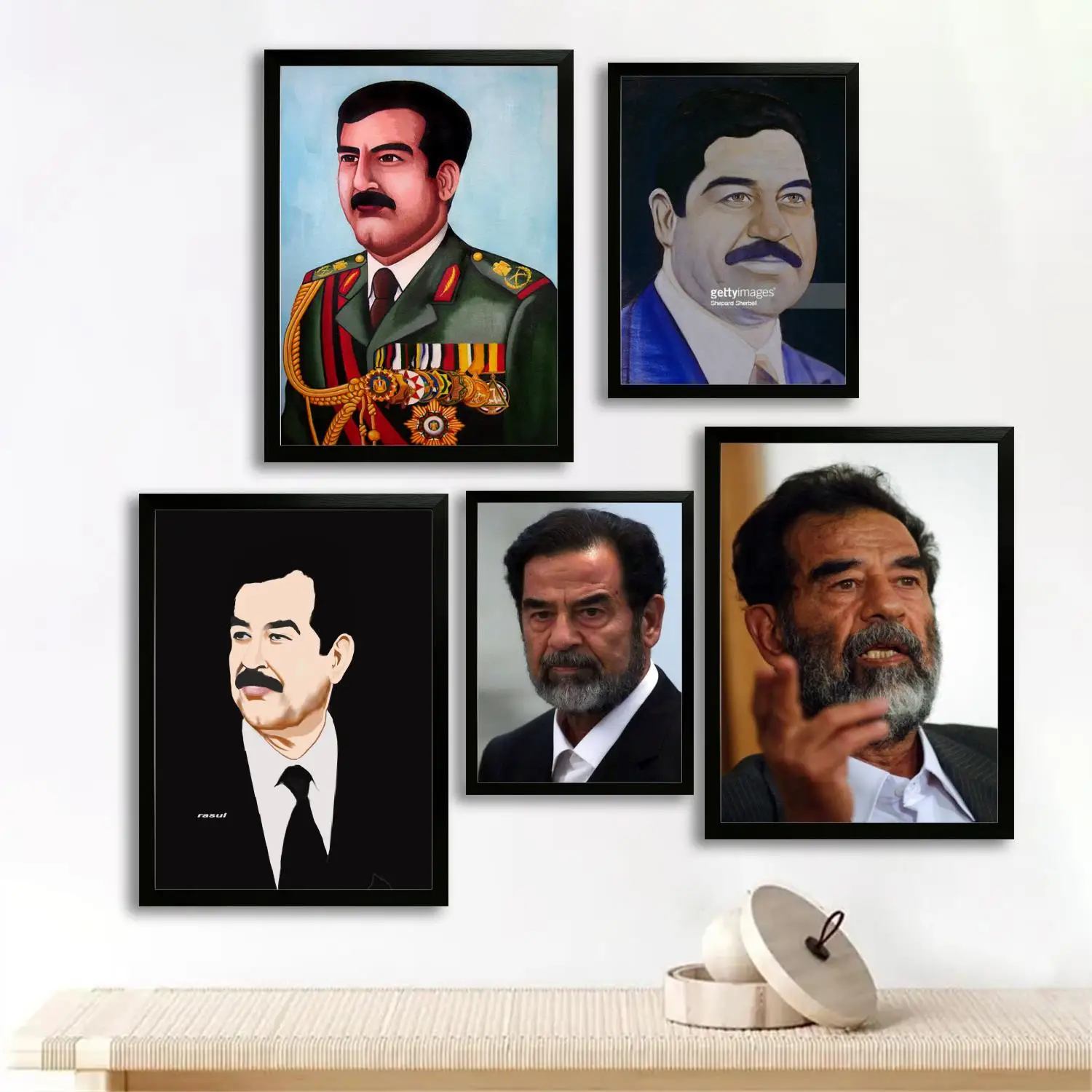 Художественный постер с изображением Саддам Хуссейна на холсте