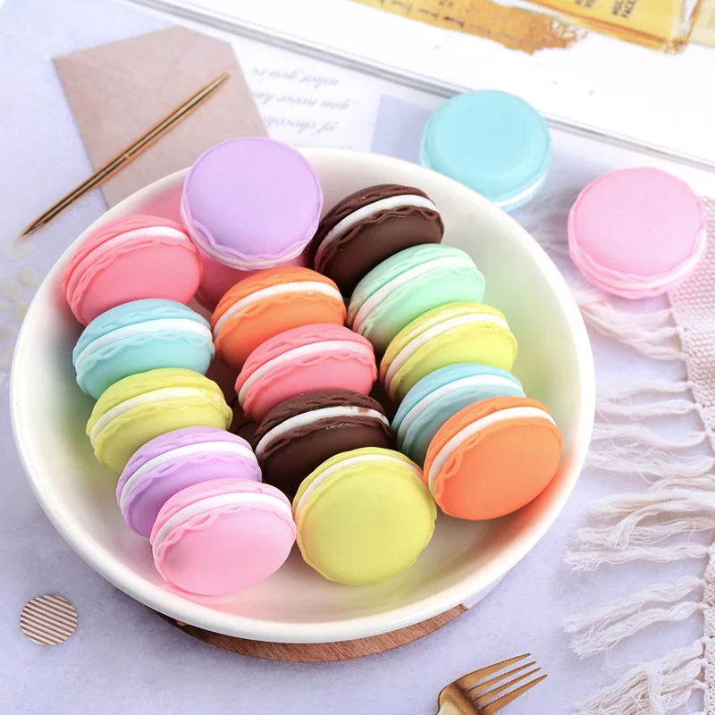 

Macaron Cake Simulation Food Flat Back Resin Cabochon Scrapbook Kid Toy DIY Craft Hair Accessories Jewelry Mobile Embellishment