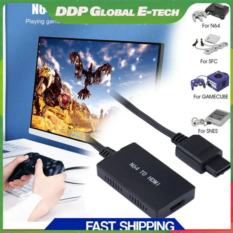 

Video Signal Transmission Adapter Converter Portable Tv Video Splitter N64 To HDMI-compatible Plug And Play Converter Hd Cable