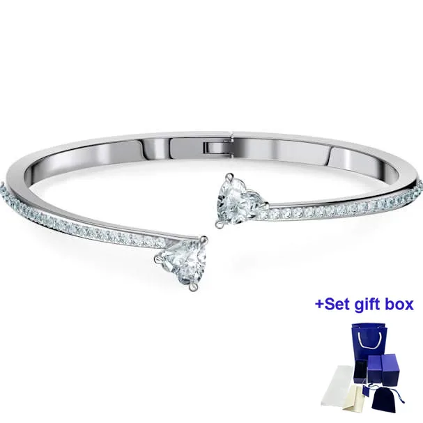 

Высококачественный модный браслет с подвесками, браслет с притягивающей душой, с сердцем, белый, изысканная Подарочная коробка, бесплатная доставка