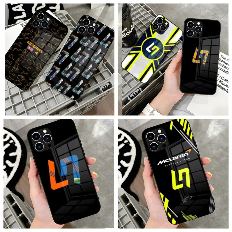 

Lando Norris Racing Phone Case For IPhone 11 13 12 14 Pro XS Max Plus Mini X XR 8 7 6s SE2020 Tempered Glass Cover