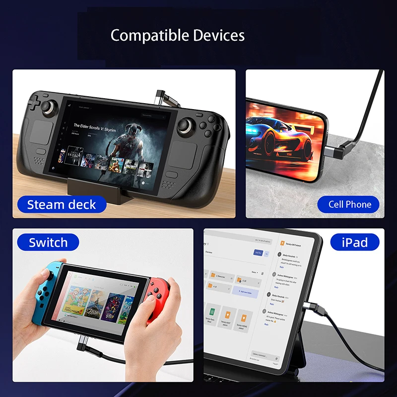 USB-конвертер типа C локтевой адаптер папа-мама для переключателя 4K60HZ PD100w 20 Гбит/с