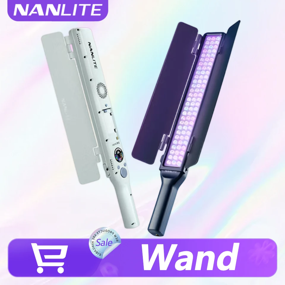 Фото Nanlite Wand 30W 2700K до 7500K Полноцветный RGB светодиодный светильник для видеосъемки с управлением через приложение NANLINK для заполняющего света для фотографии №1