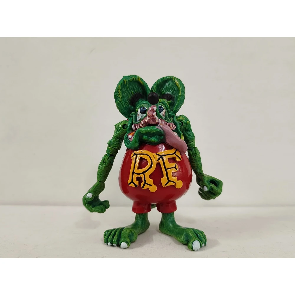 9 см фигурка крысы Финк Ed Roth в тонкую полоску Art Mooneyes Hot Rod Planet Toy без коробки
