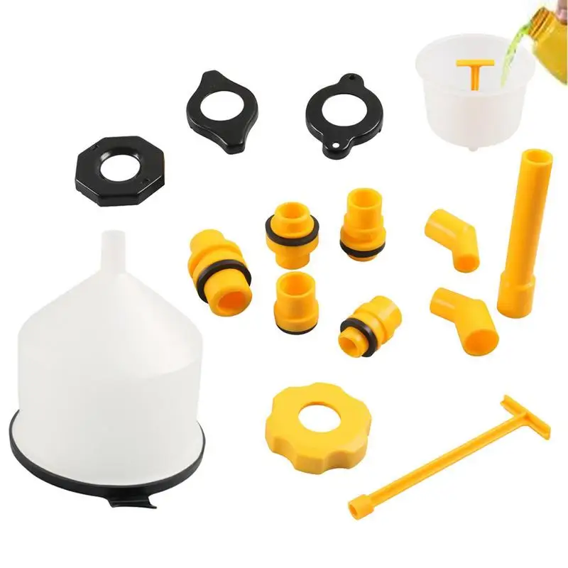 

Coolant Funnel Kit 15 Pcs No-Spill Coolant Funnel Kit With Switch Radiator Bleeder Funnel Kit Universal Fitment For Any Vehicle